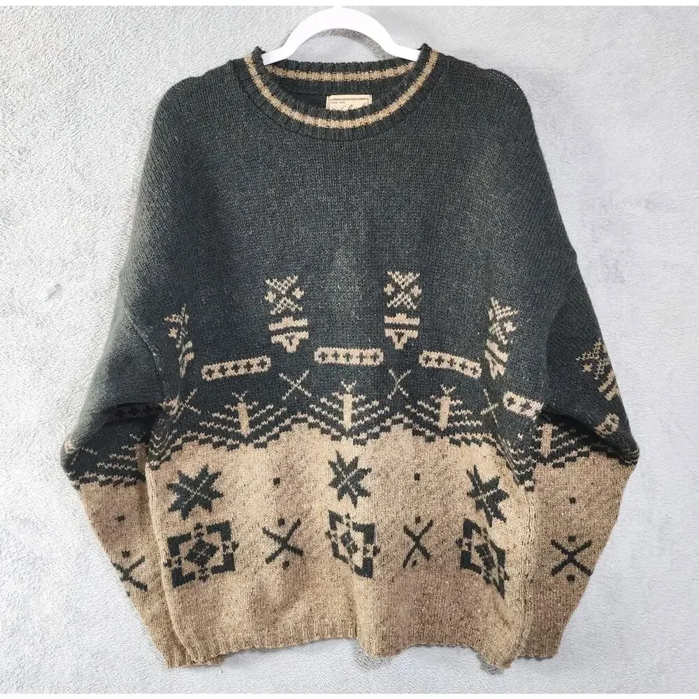 Vintage Woolrich Wool Sweater Mens 2XL USA Southwestern Aztec Western Pullover
